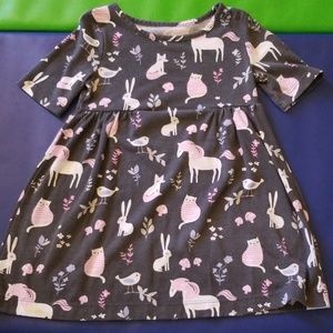 3T jumping bean dress unicorn woodland